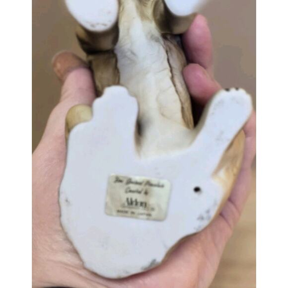 Vtg 1978 Sitting German Shepard Dog Porcelain Statue Aldon 7.5” Japan - Picture 9 of 9